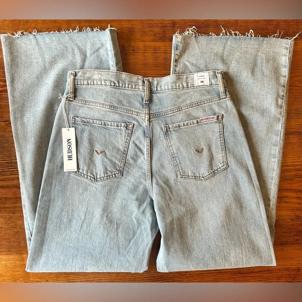 HUDSON Jolene Wide Leg Distressed Jeans‎ 28 6/8 NWT